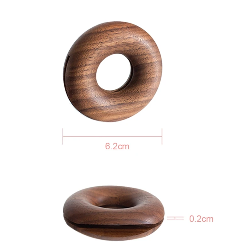 

4 Packs Wooden Donut Sealing Clip Environmentally Friendly Unpainted Kitchen Snack Sealing Clip Tea Food Sealing Clip