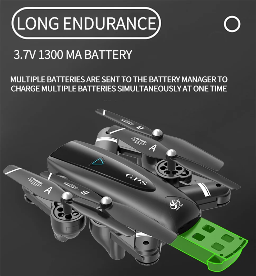 Радиоуправляемый Дрон с GPS и камерой HD 4K 1080P широкий угол обзора Wi-Fi FPV