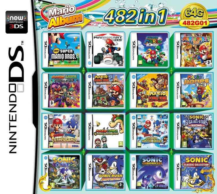 Все в 1 Compilation Video игровая карта картридж для Nintendo DS NDS Super Combo Multi Cart|Коллекционные