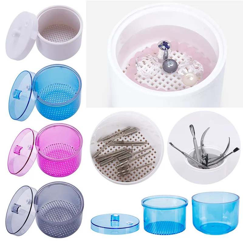 Фрезы для ногтей коробка дезинфекции и замачивания Круглый фильтр