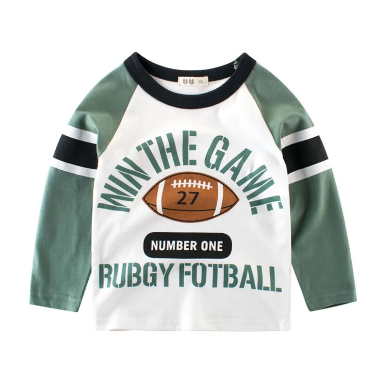 Детские футболки топы с длинными рукавами для мальчиков и девочек осенне-зимний
