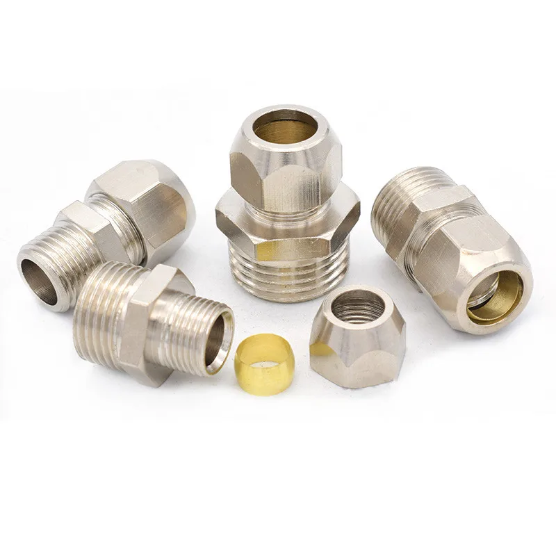 1/8 &quot1/4" 3/8 &quot1/2" BSP Мужская резьба 4 6 8 10 12 14 16 мм OD трубка латунь наконечник