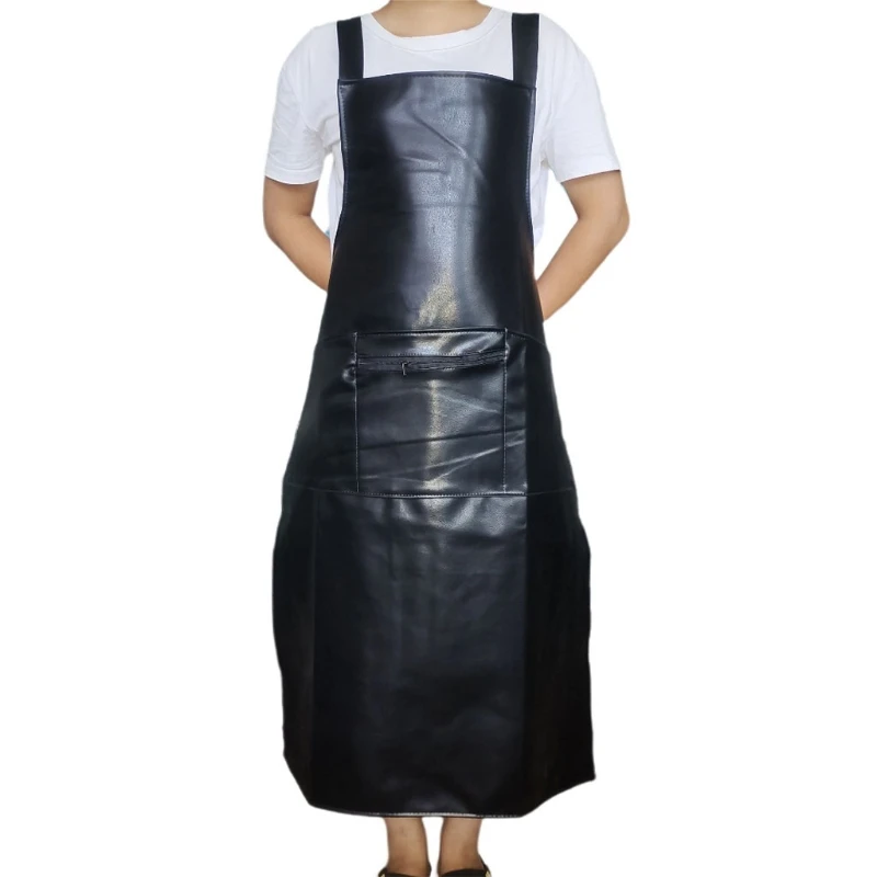 Рабочий кожаный фартук X7AB с карманами для мужчин и женщин мужские фартуки