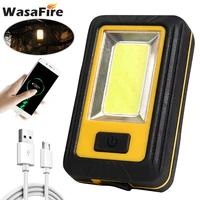portable spotlight cob led camping emergency light waterproof usb rechargeable work lights outdoor lamp lantern with magnet hook