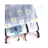 fab fairy offer high quality 100cotton double gauze printed fabric muslin fabrics for baby blacket sleepwear towel bib