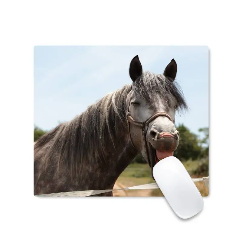 

horse animal cute Office Mice Gamer Soft Mouse Pad Mouse pad Game Officework Mat Non-slip Laptop Cushion