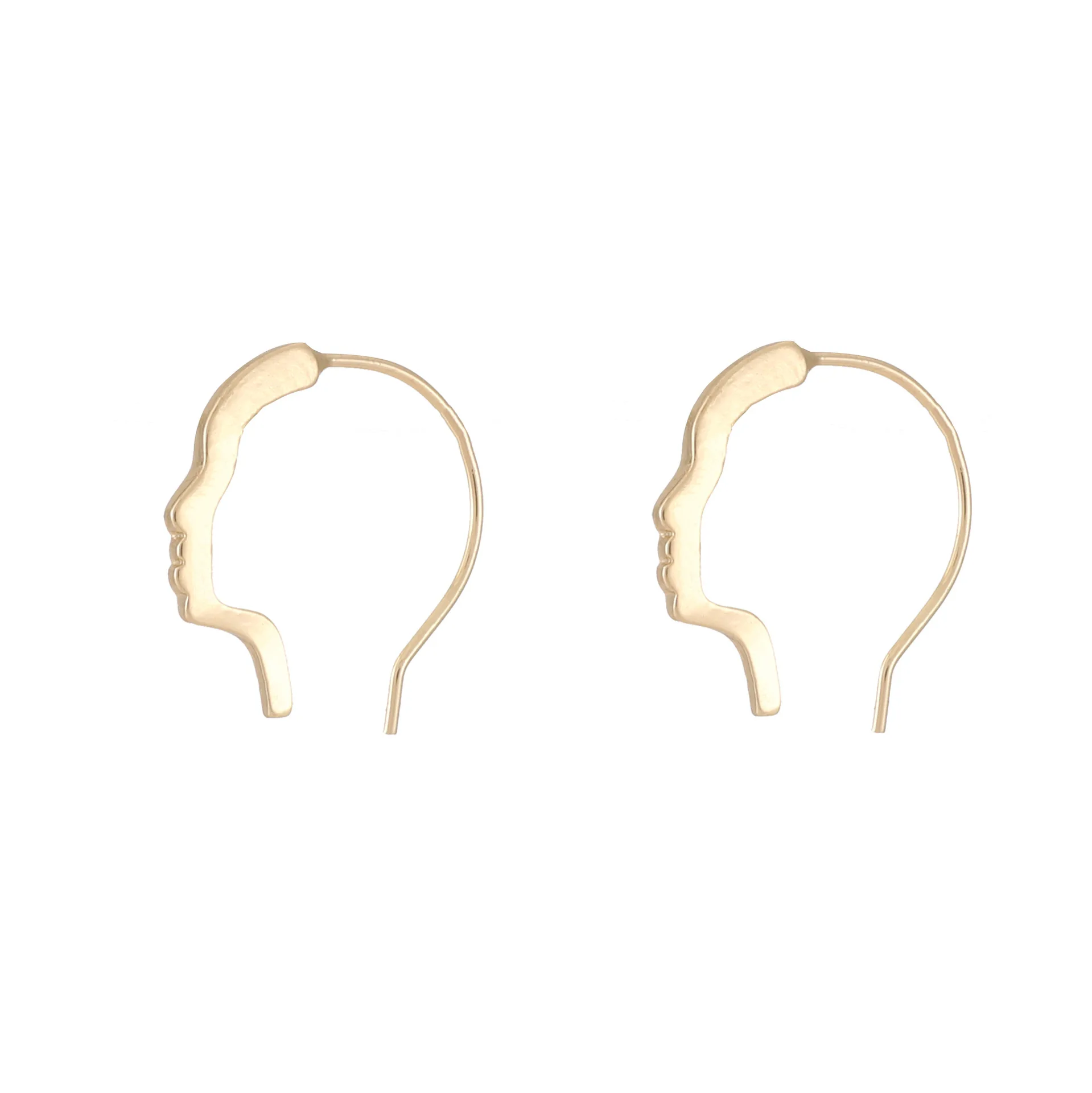 

Minimalist Gold Silver Color Abstract Art Human Face Circle Geometric Round Hoop Earrings for Women Girl Wedding Party Jewelry