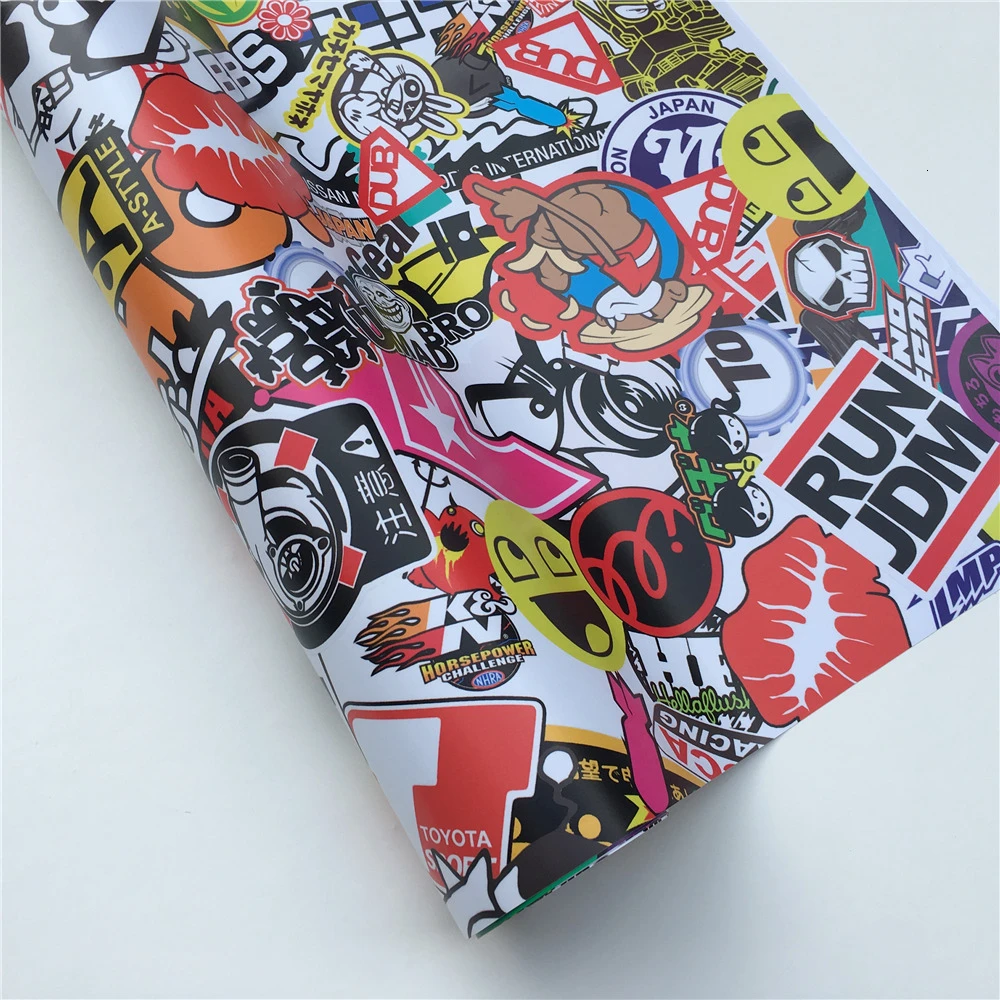 Виниловая оберточная пленка JDM наклейка Bomb автомобильная виниловая рулонная без