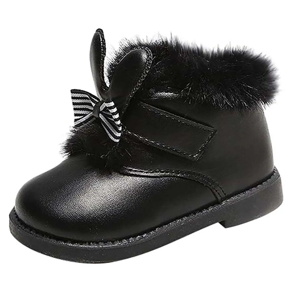 Новинка модные зимние удобные теплые бархатные маленькие сапоги для девочек