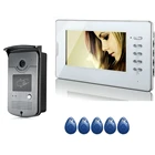 Видеодомофон, 7-дюймовый цветной ЖК-экран, домашний дверной звонок интеллектуальные проводные, Радиочастотная Идентификация, домофон, система ночного видения с камерой