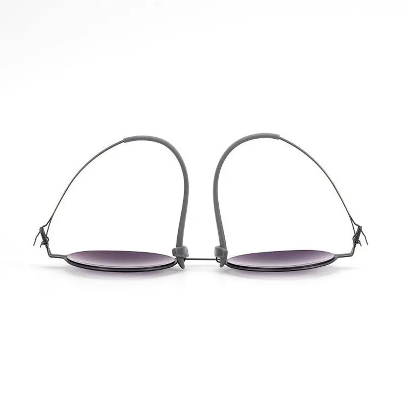 

2021 German Brand Design Sunglasses Men Polarized Retro Round Non-Screw Medical Stainless Steel Sun Glasses Frame Super Light