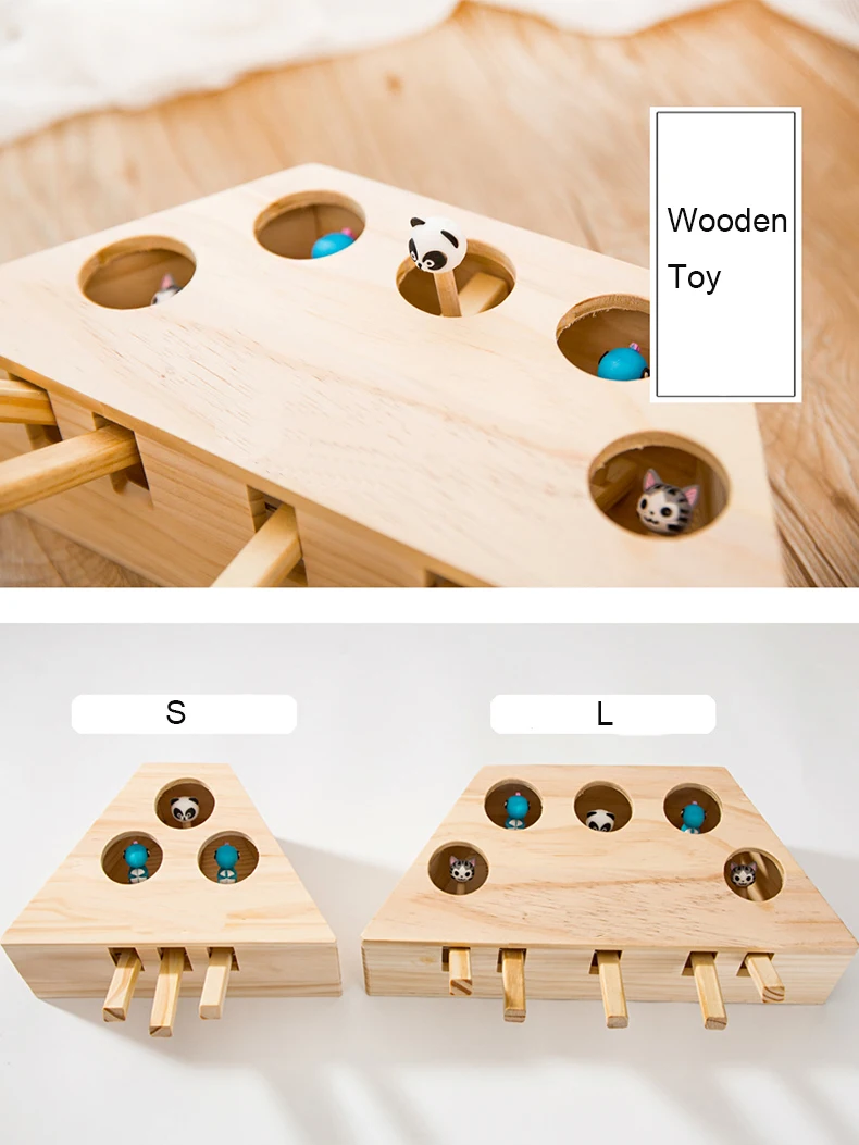 Cat деревянный игровой автомат &quotУдарь крота неисправном моль игрушки для детей |