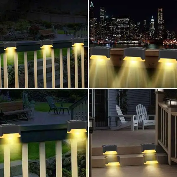 

16PCS Solar Light Solar Garden Lights Outdoor Waterproof Solar Led Fence Lamp for Patio Stairs Garden Pathway Step Yard