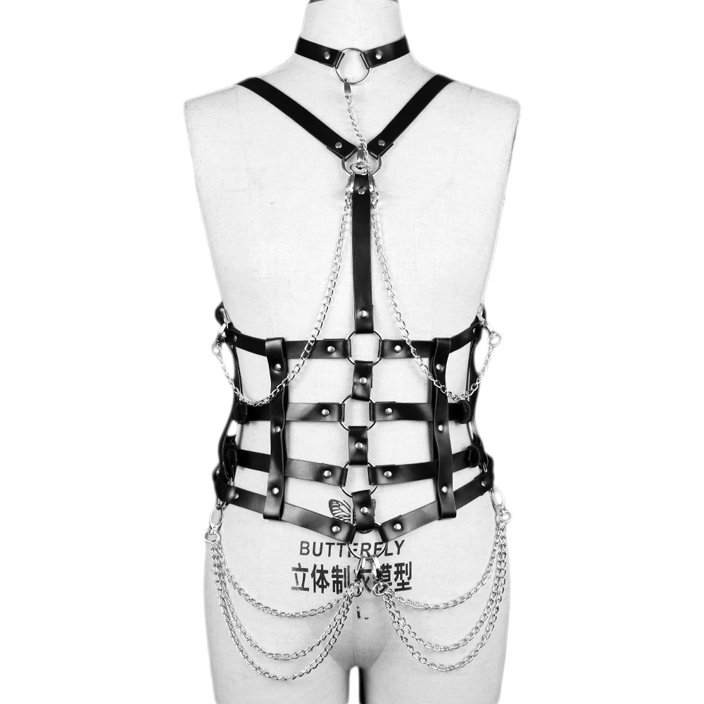 Портупея женская из ПУ кожи пикантный Пояс для чулок в стиле Харадзюку