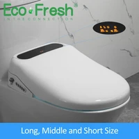 ecofresh u o v shape intelligent toilet seat electric bidet cover smart bidet heated toilet seat led light wc smart toilet seat