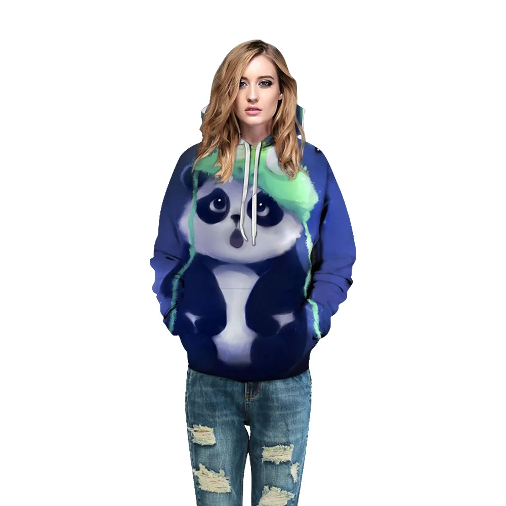 

Hot Selling Chinese Panda Baby Hooded Head 3D Digital Printing Hoodie for Autumn and Winter