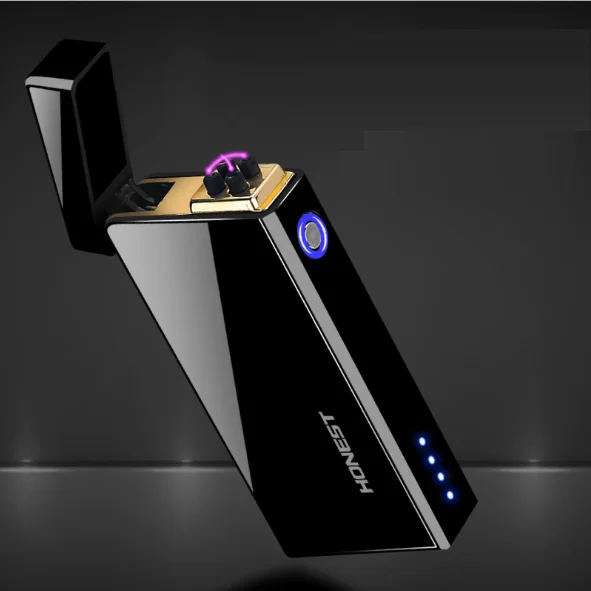

Honest rechargeable lighter creative personality USB double arc Gift for men