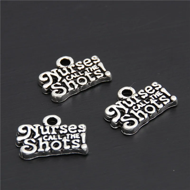 Подвеска серебристого цвета с надписью вызвать выстрела 11 х16 мм A2422 10 шт. |