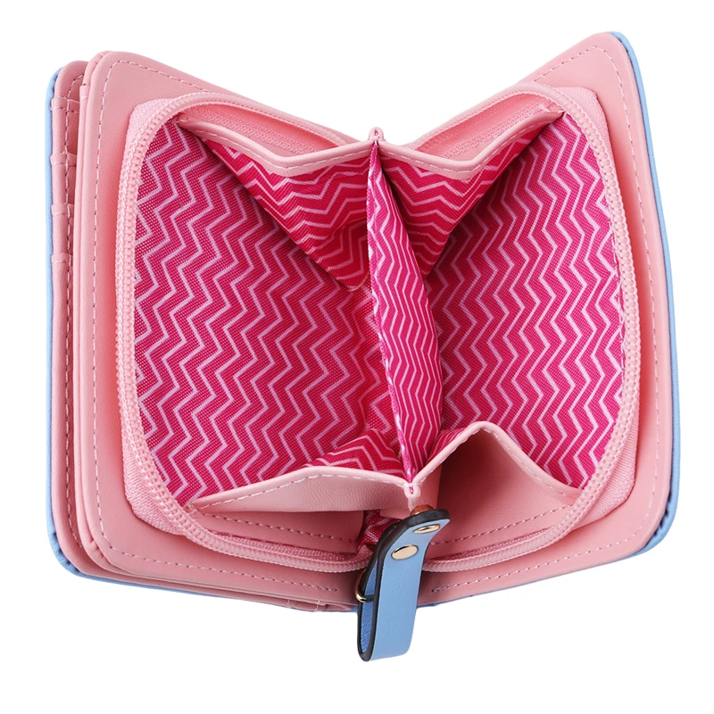 

Lovely Wallet PU Leather Wallet ID Card holder Lady Women Short Check Coin Purse Cat Wallet Zipper Purse Card Holder For Girls