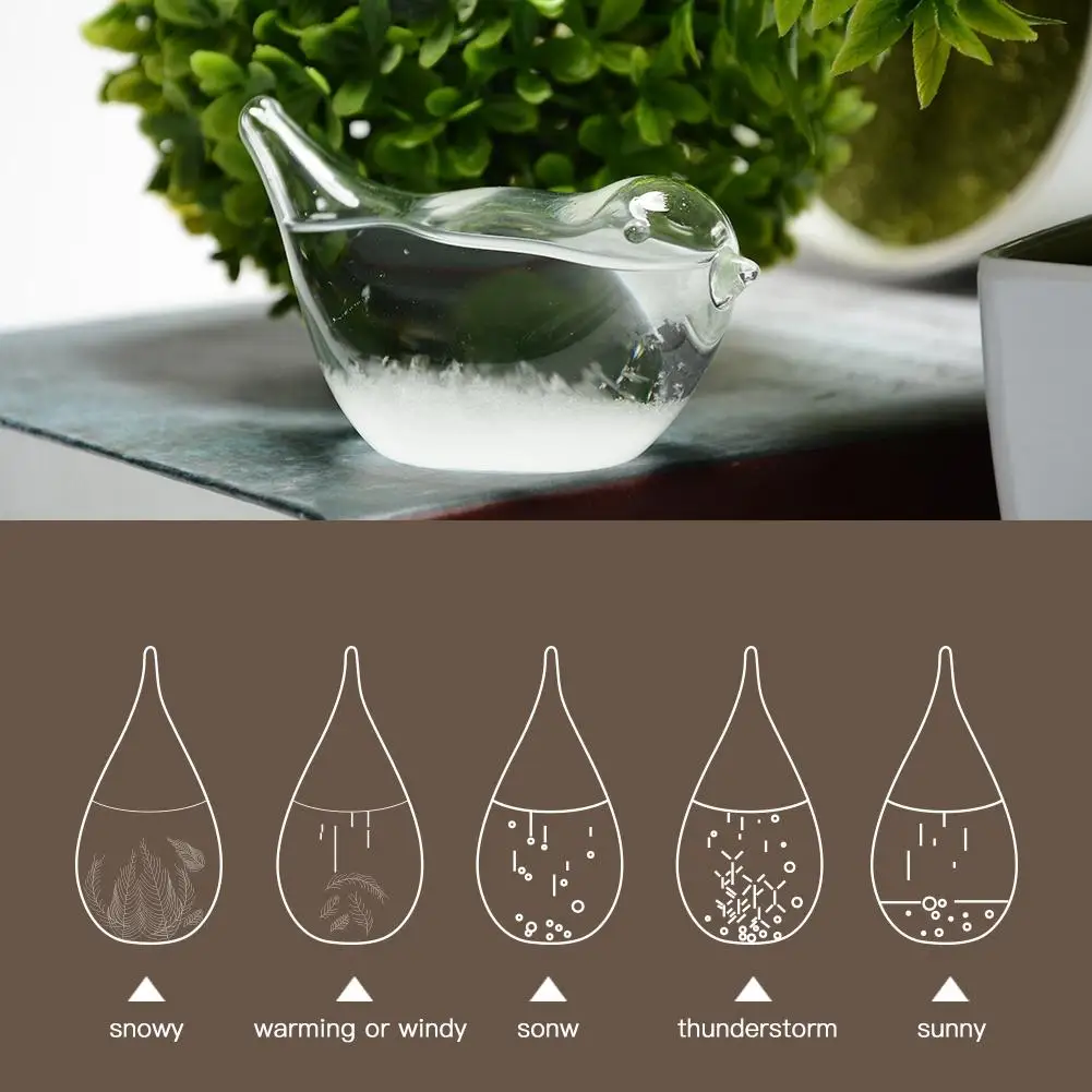 Маленькая прозрачная бутылка для прогноза погоды стеклянная дома и офиса