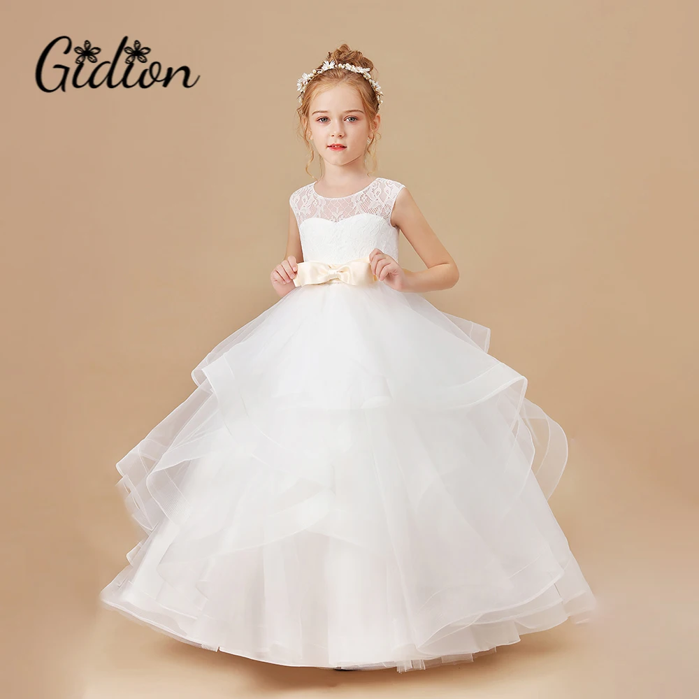 

Flower Girls Dress Elegant Princess Children Party Dress Wedding Gown Kids Dresses for Girls Birthday Party New Year Dress