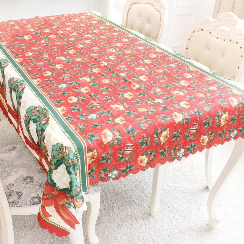 Рождественская винтажная вышитая ткань прямоугольная скатерть для свадебной