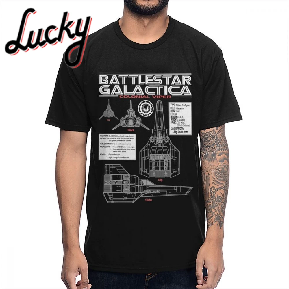 Симпатичная хлопковая Футболка Battlestar галактика футболка в стиле колониального