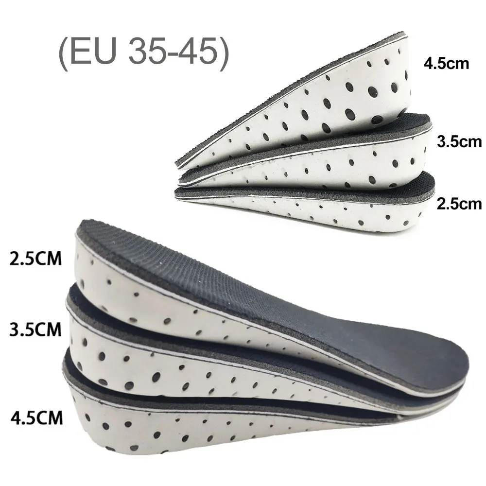 

Height Increase Insole 1 Pair Hard Breathable Memory Foam Heel Lifting Inserts Shoe Lifts Shoe Pads Elevator Insoles for Unisex