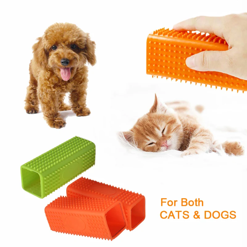 ПЭТ собака кошка кисточка для удаления волос силиконовая щетка ухода за