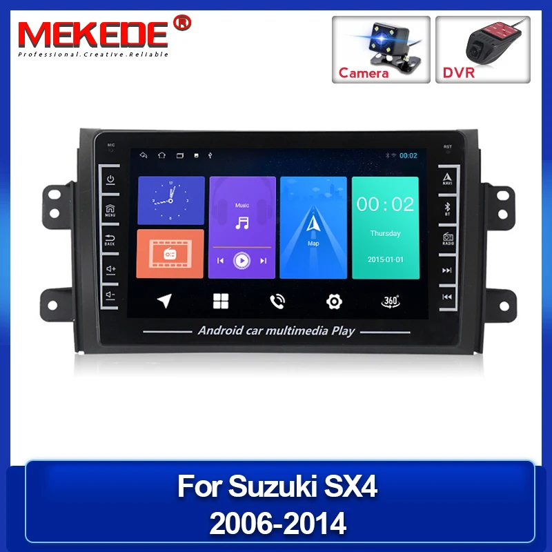 

Автомобильный мультимедийный проигрыватель Android 2Din IPS радио для Suzuki SX4 2006 2007 - 2009 2010 2011 2012 2013 GPS навигация WIFI BT SWC