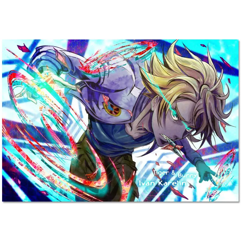 

Плакат с изображением тигра и кролика, Шелковый плакат из ткани, украшение для дома, фотография стен, 40x60 см, 50x75 см, 60x90 см