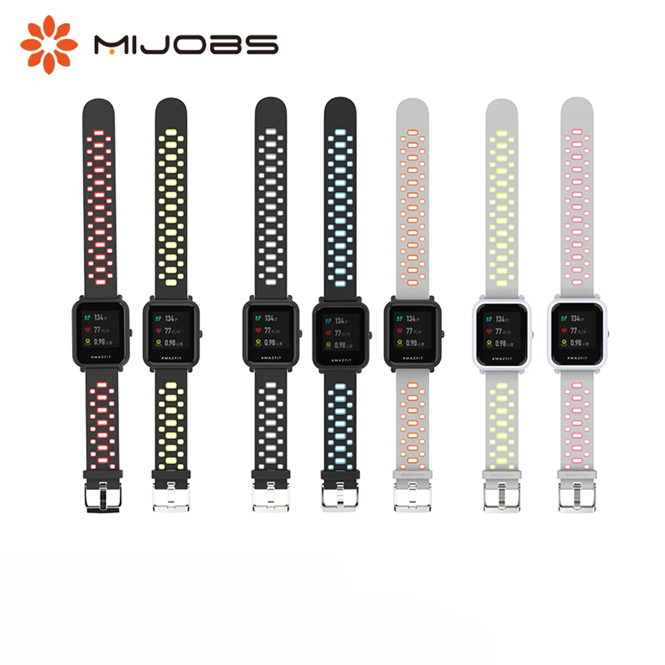 20 мм спортивный ремешок для часов Amazfit GTS силиконовый на запястье Xiaomi Huami Bip BIT Lite