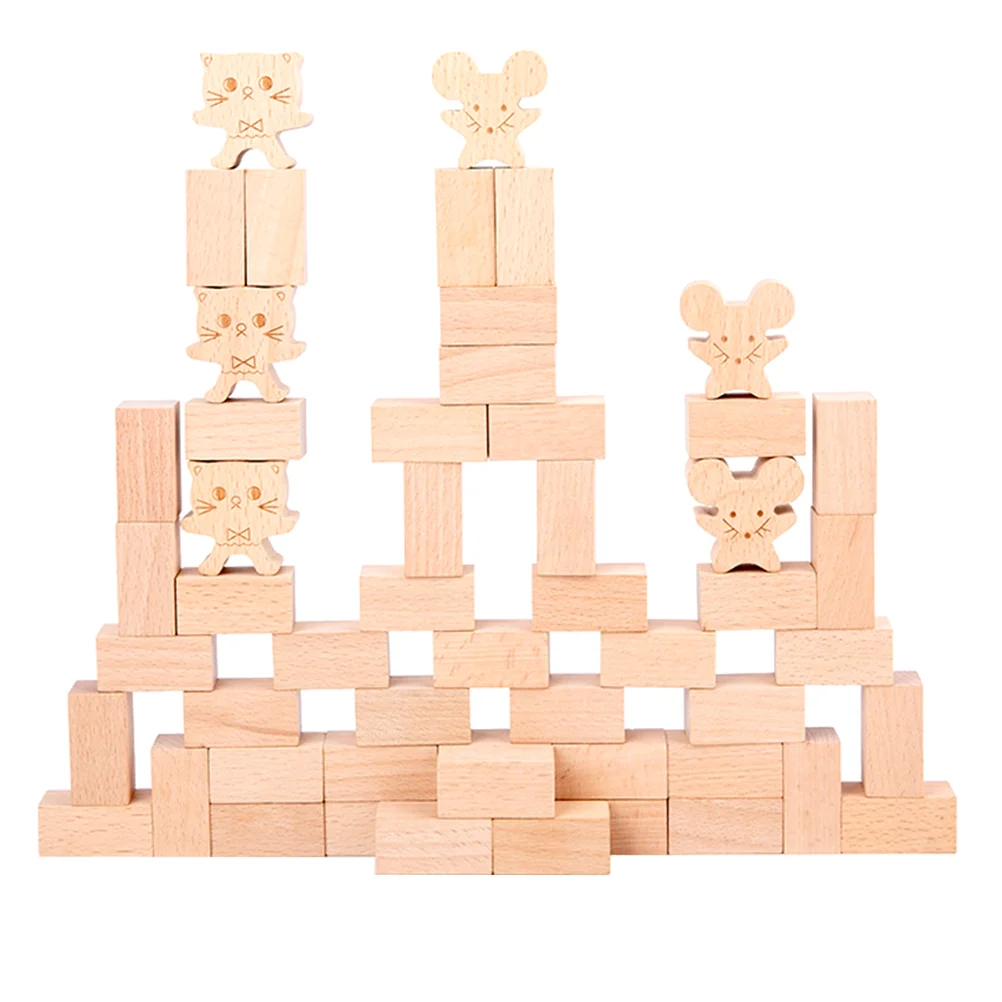 

1 Set Kids Building Block Cat and Battle Stacking Games for Children