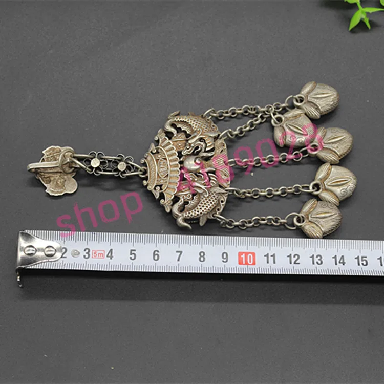 

Pure Tibetan silver, double fish opera beads pendants, handicrafts accessories