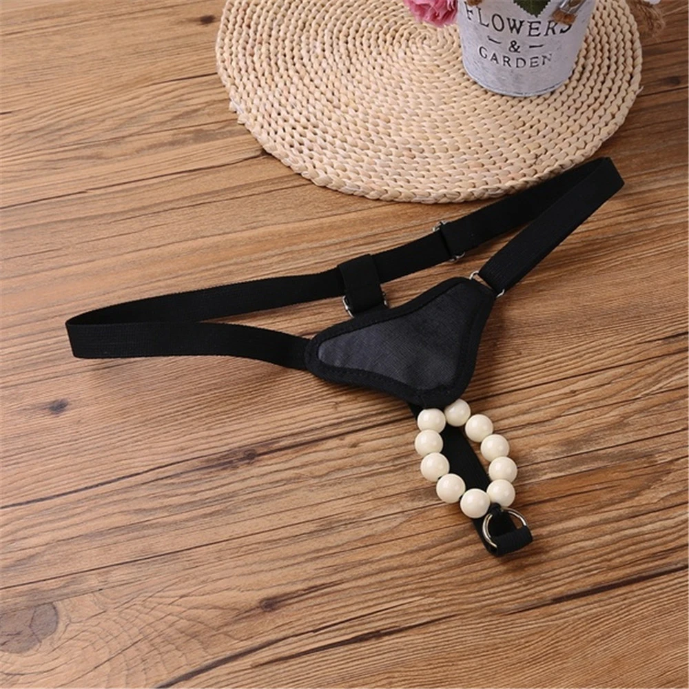 

Sexy G-Strings Pearl Thongs For Women V-String Panties Seductive Ladies Underwear Open Crotch Massag Bead Erotic Lingerie