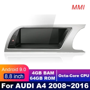 4G LTE 4GB+64GB Android display For AUDI A4 b8 2008~2016 8.8