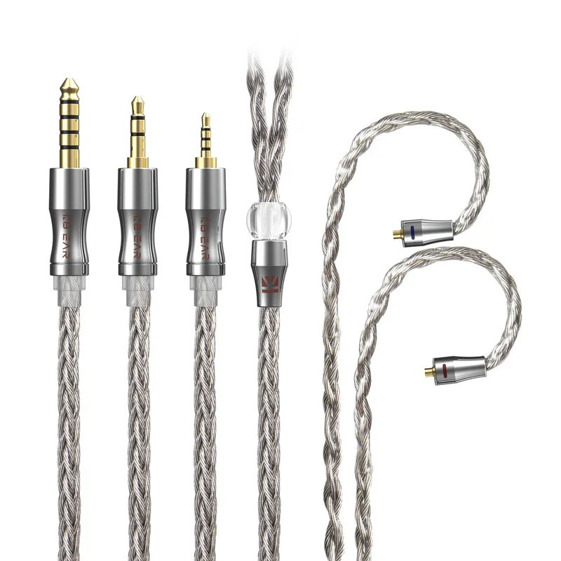 Núcleo de Grafeno Kbear Largo Único Cristal Cobre Chapeado Atualizar Cabo Fone Ouvido Mmcx – 2pin Fones Uso Conector Tri i3 i4 8