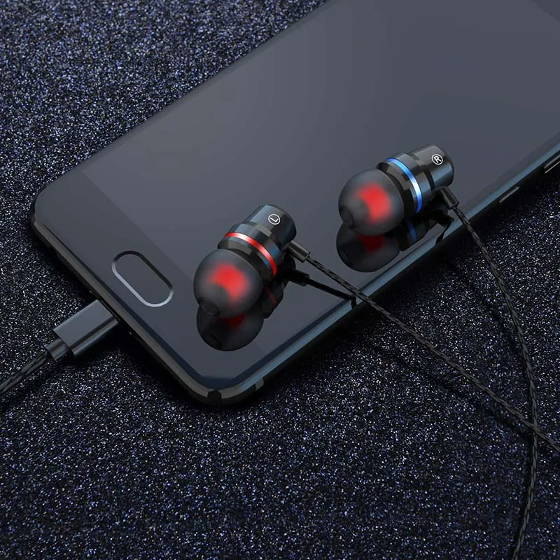Usb type C наушники, металлическая Проводная гарнитура, стерео спортивные наушники с микрофоном, регулятор громкости, аудио наушники для телефона Xiaomi huawei Nubia