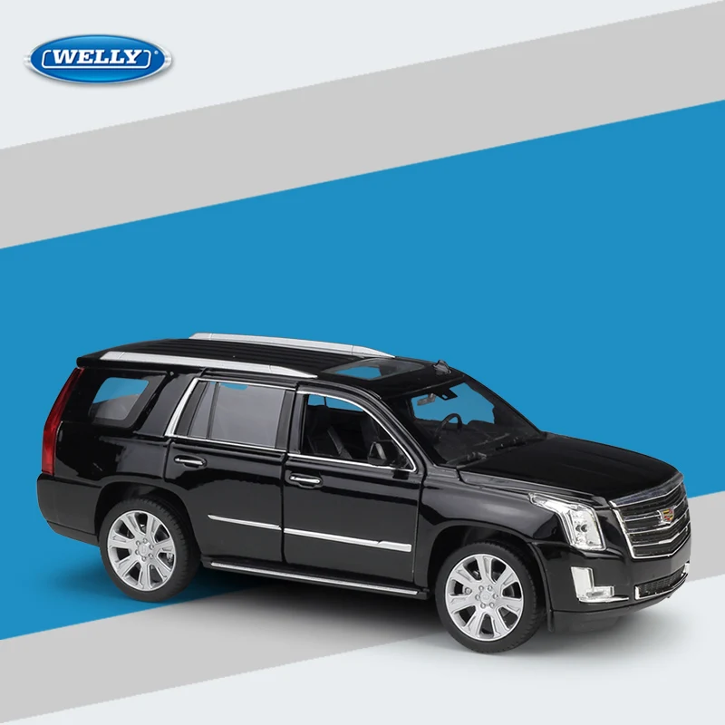 WELLY 1:24 2017 Cadillac Escalade SUV литая модель автомобиля металла игрушки для Детский подарок