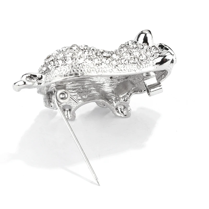 ALLYES милый горный хрусталь свинья Броши прекрасный серебряный Цвет Хрюша брошь на