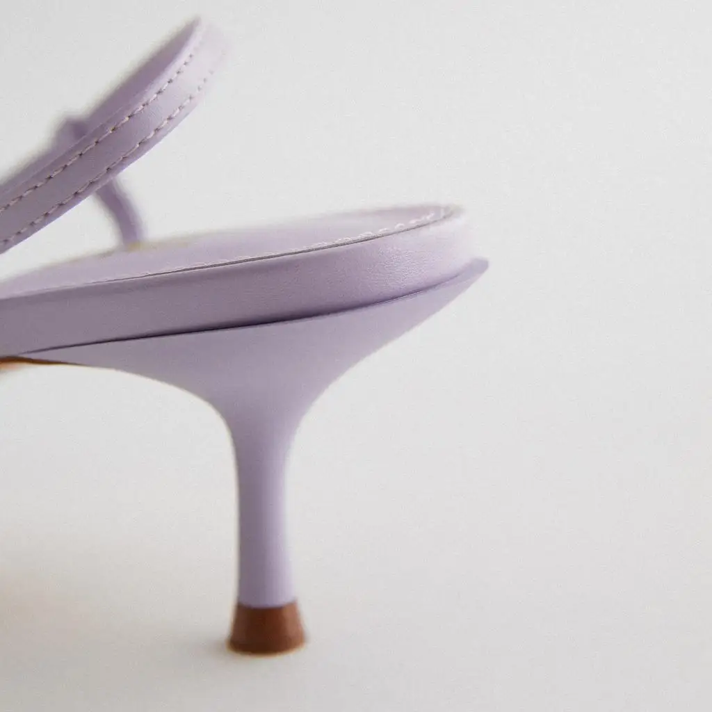 Новый стиль 2020 Осенняя женская обувь светло фиолетовые женские туфли с ремешком