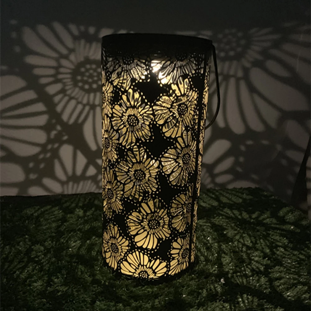 

Солнечный полый фонарь, цилиндрический светильник, уличная проекционная лампа, садовое украшение, уличный подвесной металлический светиль...