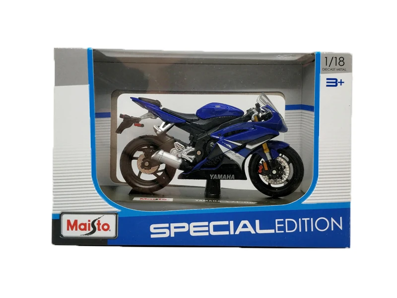 1:18 Maisto YAMAHA синий/белый литой мотоцикл |