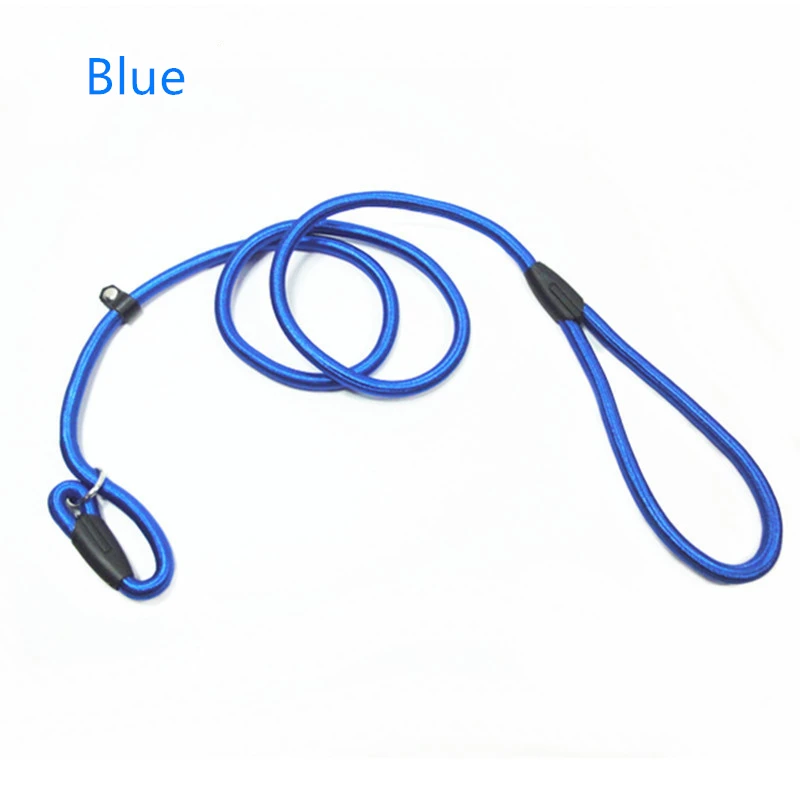 blue Регулируемый поводок для собак, нейлоновый ошейник, поводок для щенков и кошек, тренировочный нейлоновый ремень, Поводок для прогулок и бега, товары для домашних животных - Цвет: blue