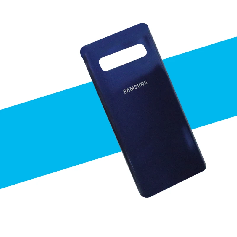 Blue Чехол для samsung Galaxy S10, задняя крышка батарейного отсека, стеклянная крышка корпуса для samsung S10 Galaxy S 10, Замена задней крышки двери - Цвет: Blue