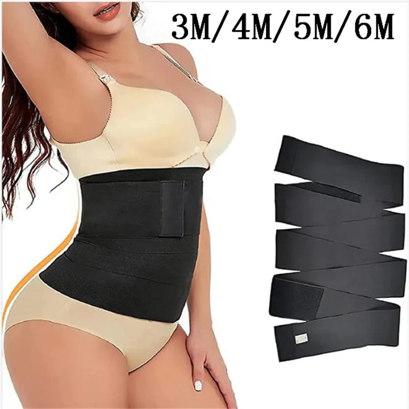

6m Waist Trainer Women Slimming Sheath Snatch Me Up Bandage Wrap Bodyshaper Tummy Shapewear Trimmer Belt Corset Top Stretch Band