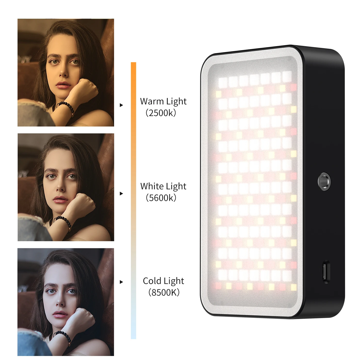 TELESIN 3200mAh RGB Video Light 2500k 8500k With Display Screen LED Vlog Photography Fill Light DSLR Smartphone Selfie Lighting enlarge