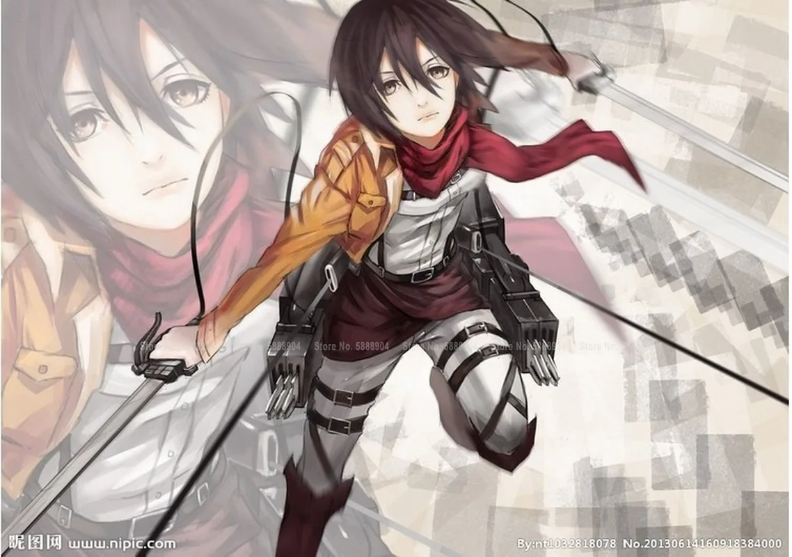 Японский аниме Атака Титанов Косплей Костюм Eren Jaeger Кожаная Мини Юбка Пояс Mikasa