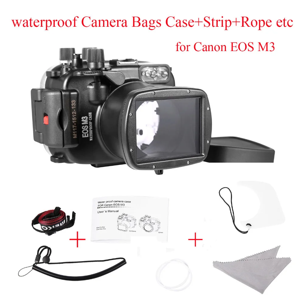 Водонепроницаемый чехол Meikon 40 м/130 футов для камеры Canon EOS M3 (порт 18-55 мм) сумки