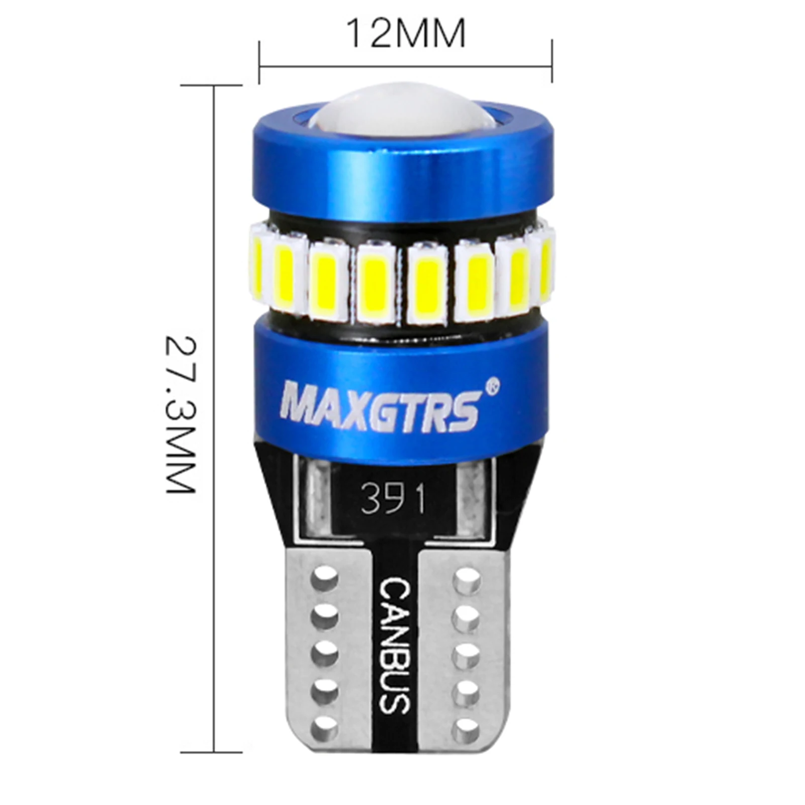 

2Pcs Car Light Super Bright LED T10 Light License Plate Door Lamp With Lens